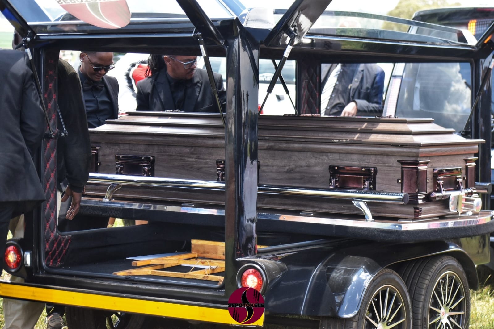 Sepotokele glass hearse with casket